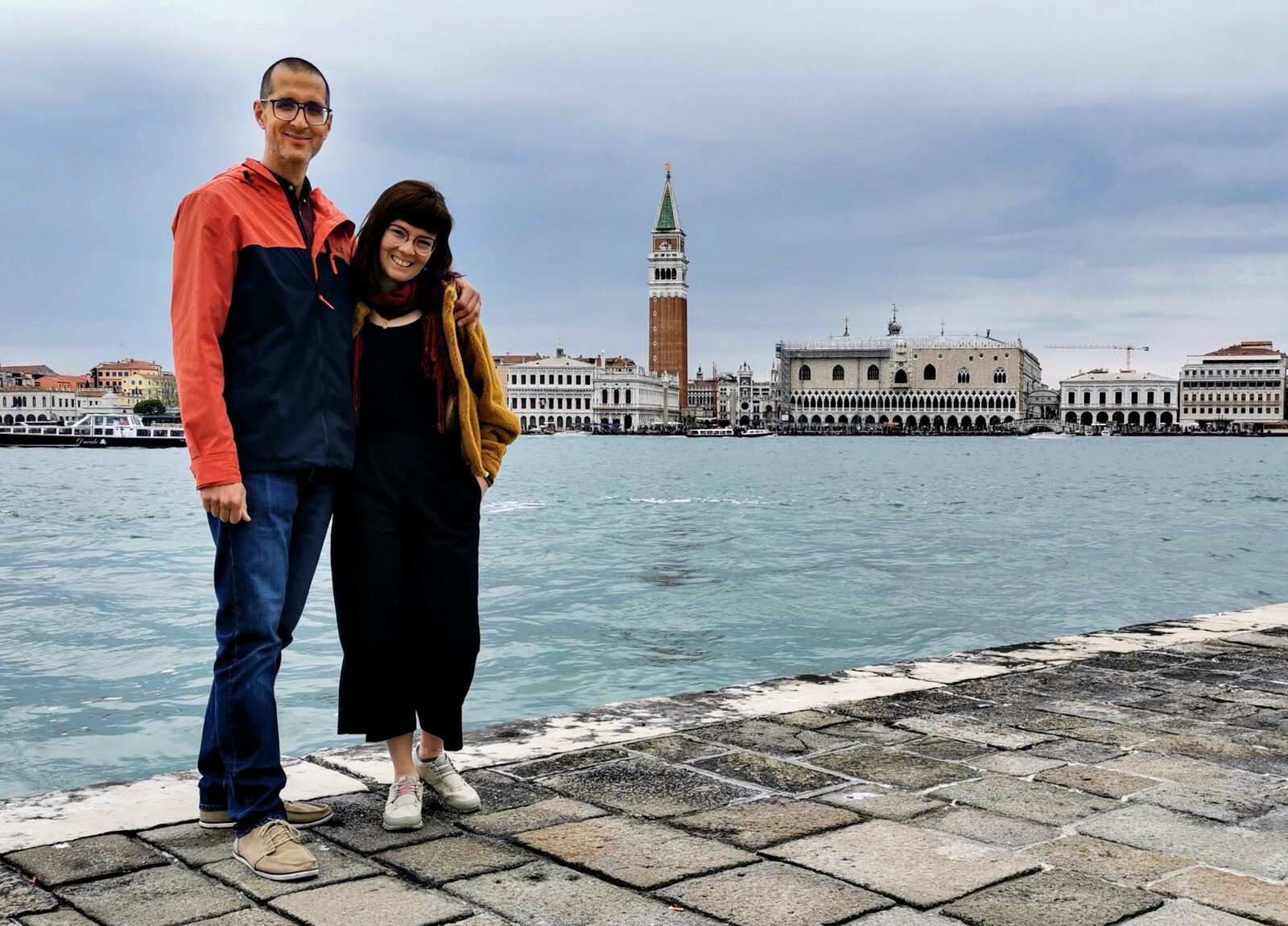 Adrian with his wife, photographed by their son on island San Giorgio