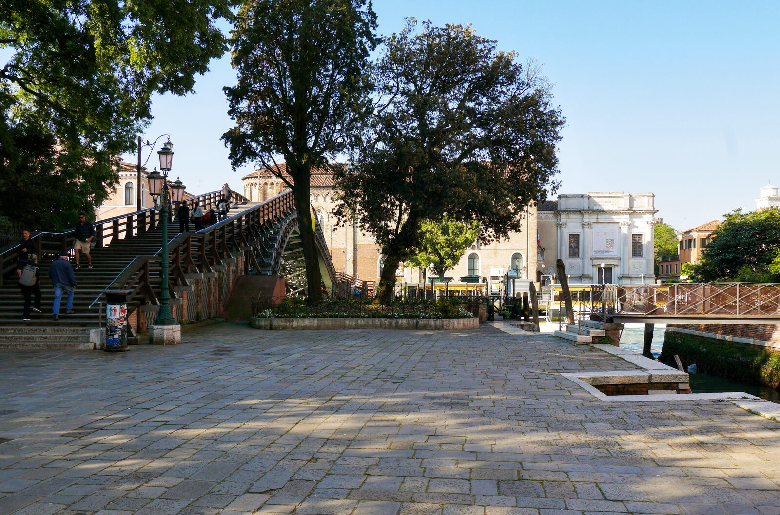 Accademia Bridge : From the San Marco side, with Accademia Galleries across the Grand Canal