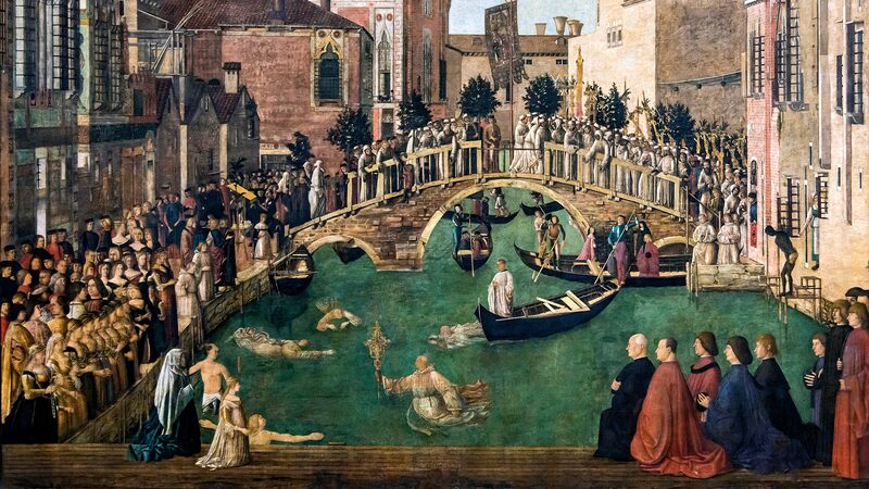 Accademia Galleries : Bellini's 'Miracle of the Cross at the Bridge of San Lorenzo'