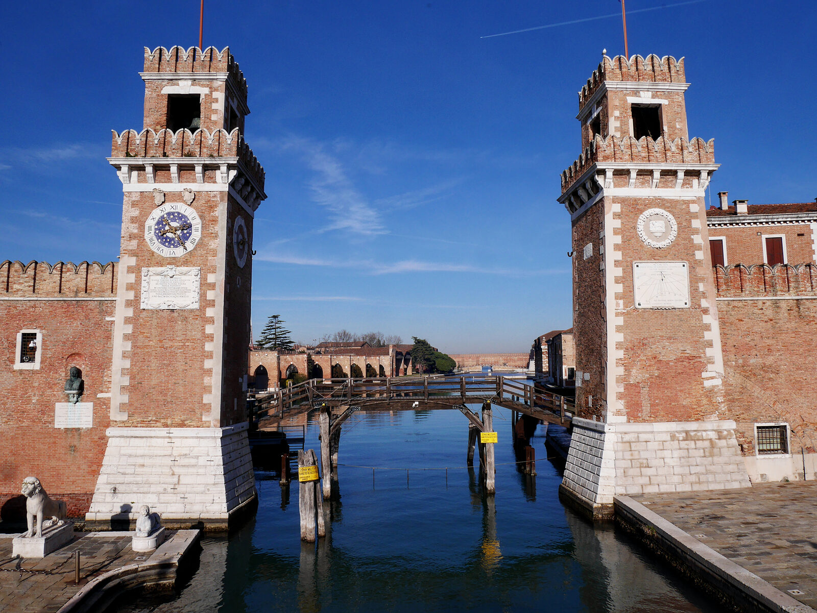 Venetian Arsenal : And we're back at the main waterway entrance