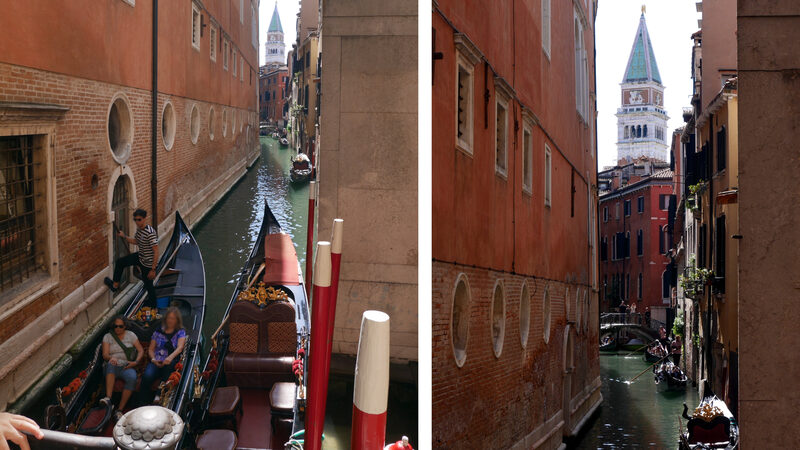 Remarkable Bridges : View of St Mark's Campanile from Ponte del Lovo
