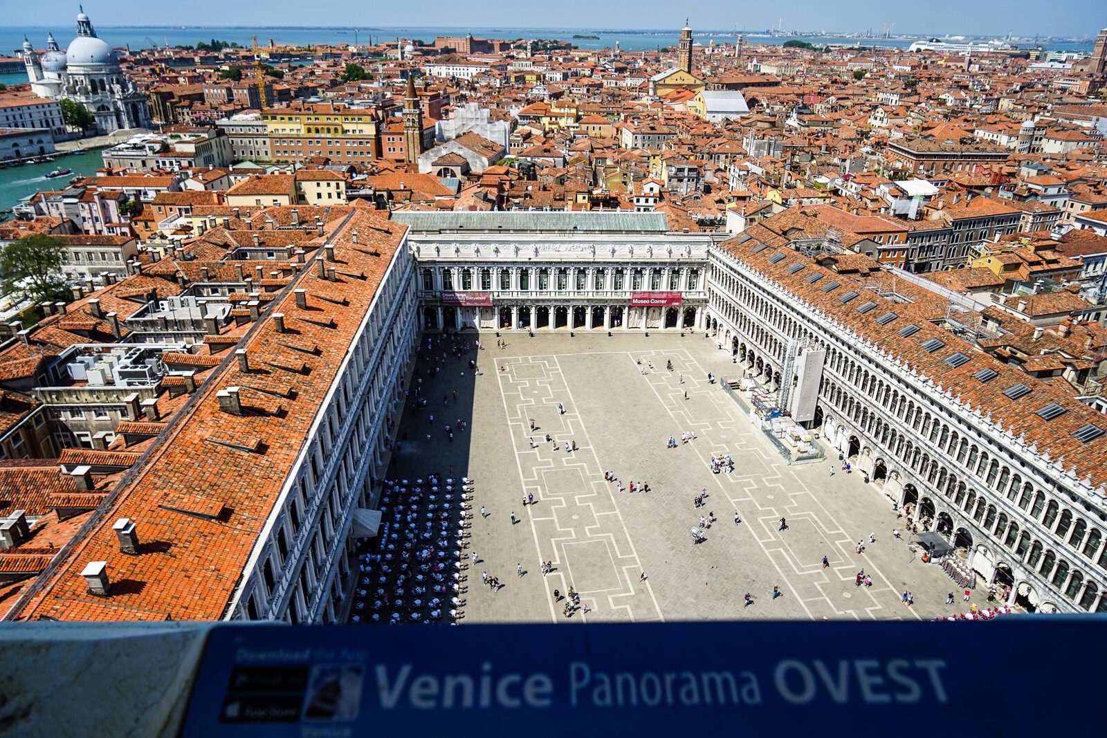 Campanile di San Marco : View towards the west, with Piazza San Marco at your feet