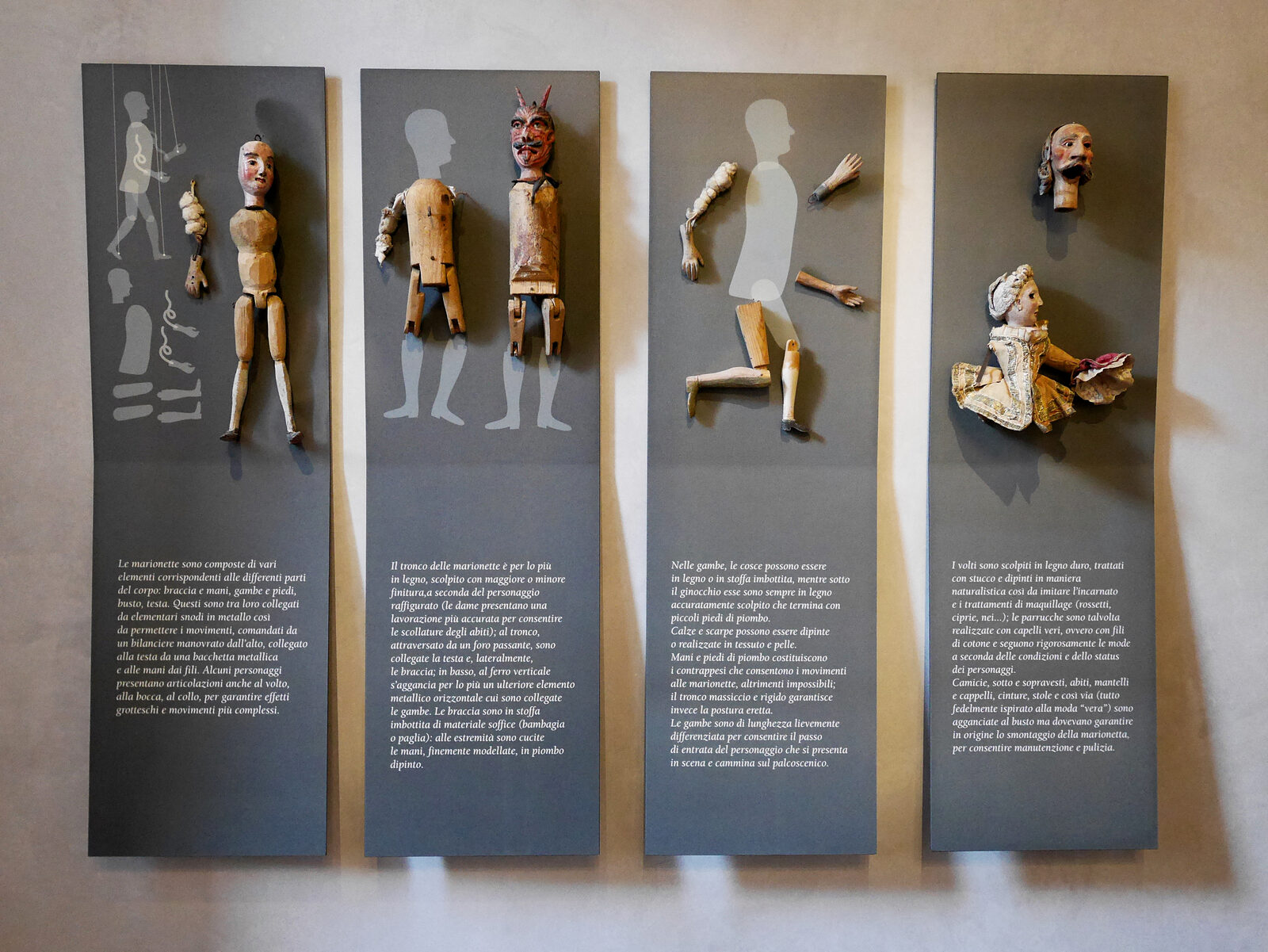 Casa di Carlo Goldoni : The anatomy of a marionette demonstrated with authentic components