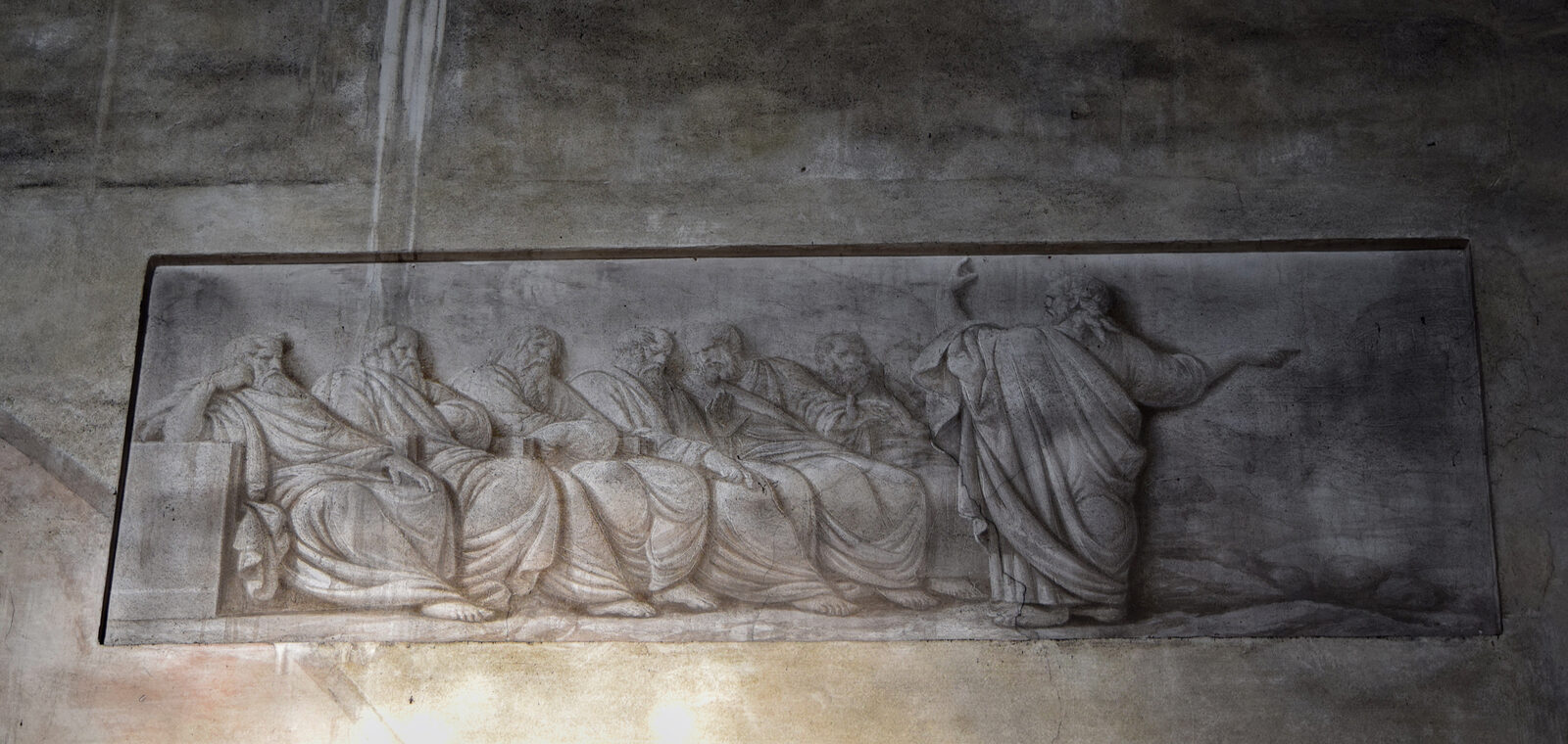 Chiesa di San Paolo : One of the many frescoes adorning the upper lateral sides of the nave