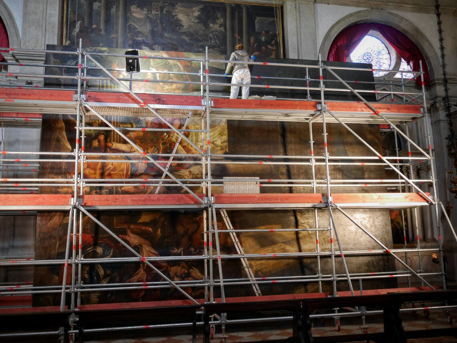 Chiesa di San Rocco : Observing the restoration process for the works in the church can be quite captivating