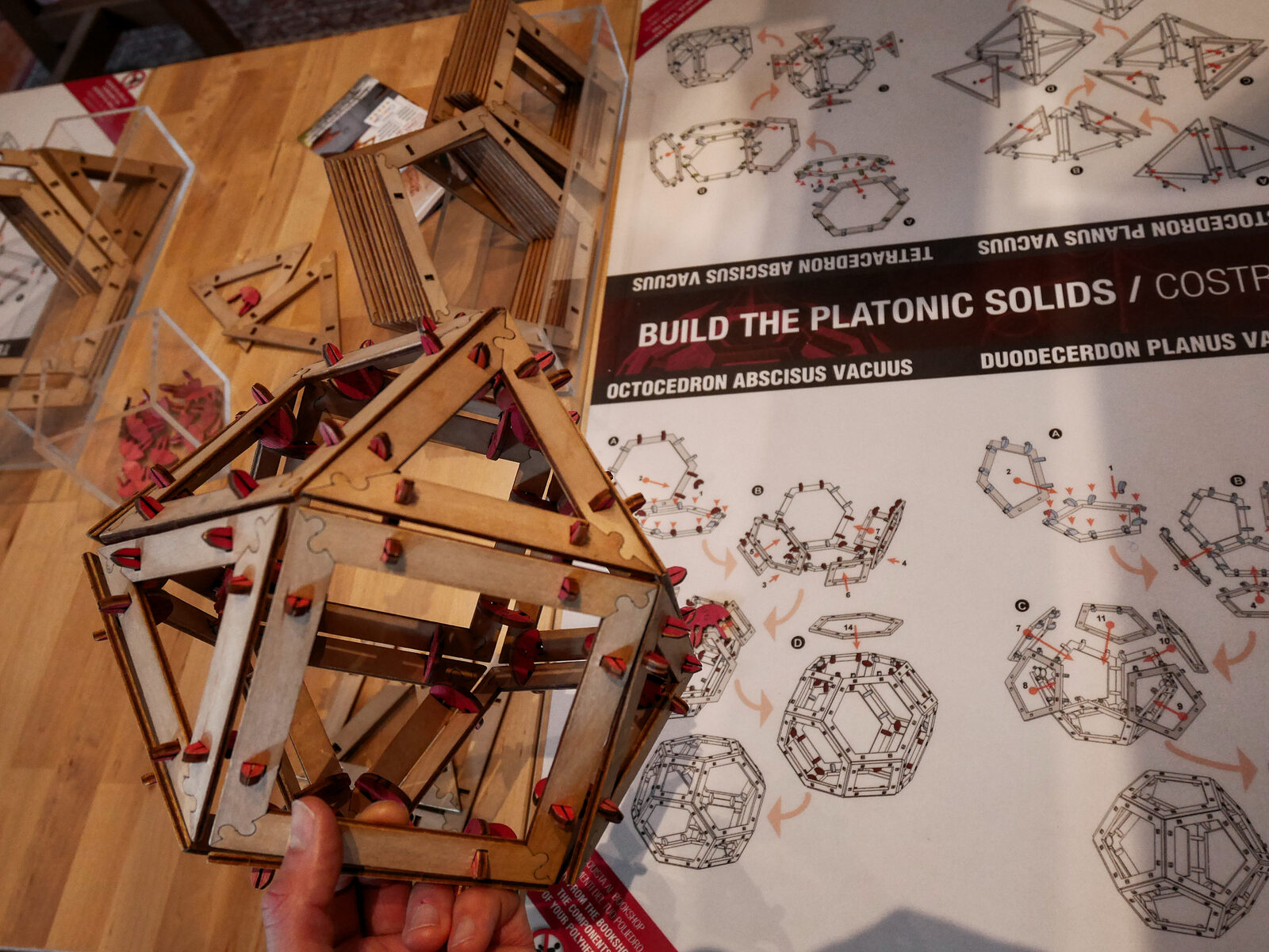 Da Vinci Interactive Museum : See if you can build the five Platonic solids, where all faces are identical in shape and size