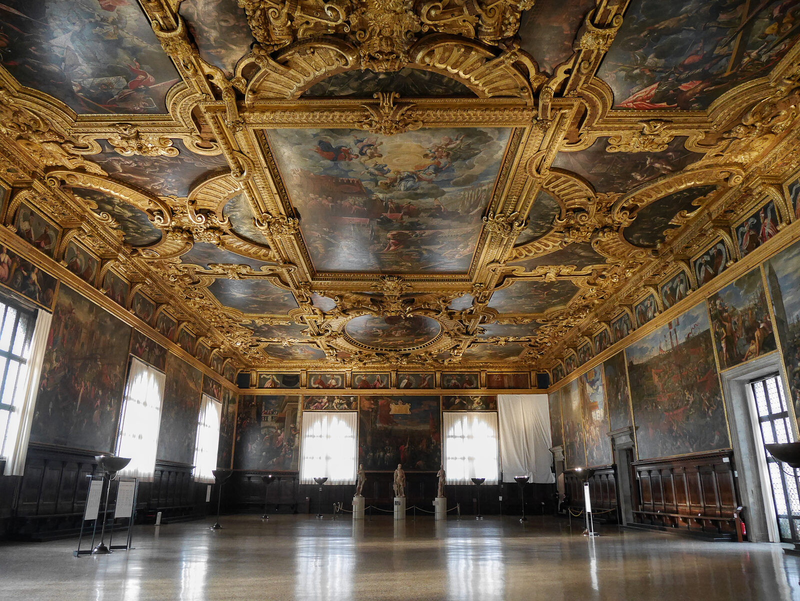 Doge's Palace : The Chamber of the Great Council is the largest and most majestic chamber in the palace