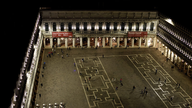 From Above : The same view by night, with the city cloaked in mystery