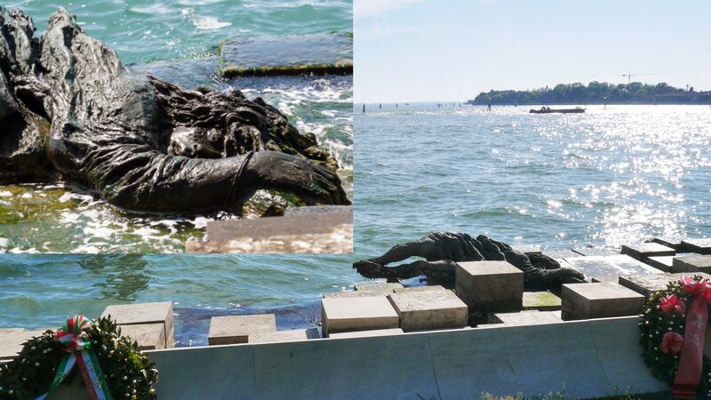 Biennale Gardens : Before leaving the waterfront, look for 'La Partigiana': a haunting bronze tribute to Venetian partisans executed during WWII.
