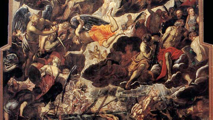 Madonna dell'Orto : 'The Last Judgment' depicts a tumultuous cosmic event of immense proportions, skilfully crafted to give the impression that it is cascading towards the viewer