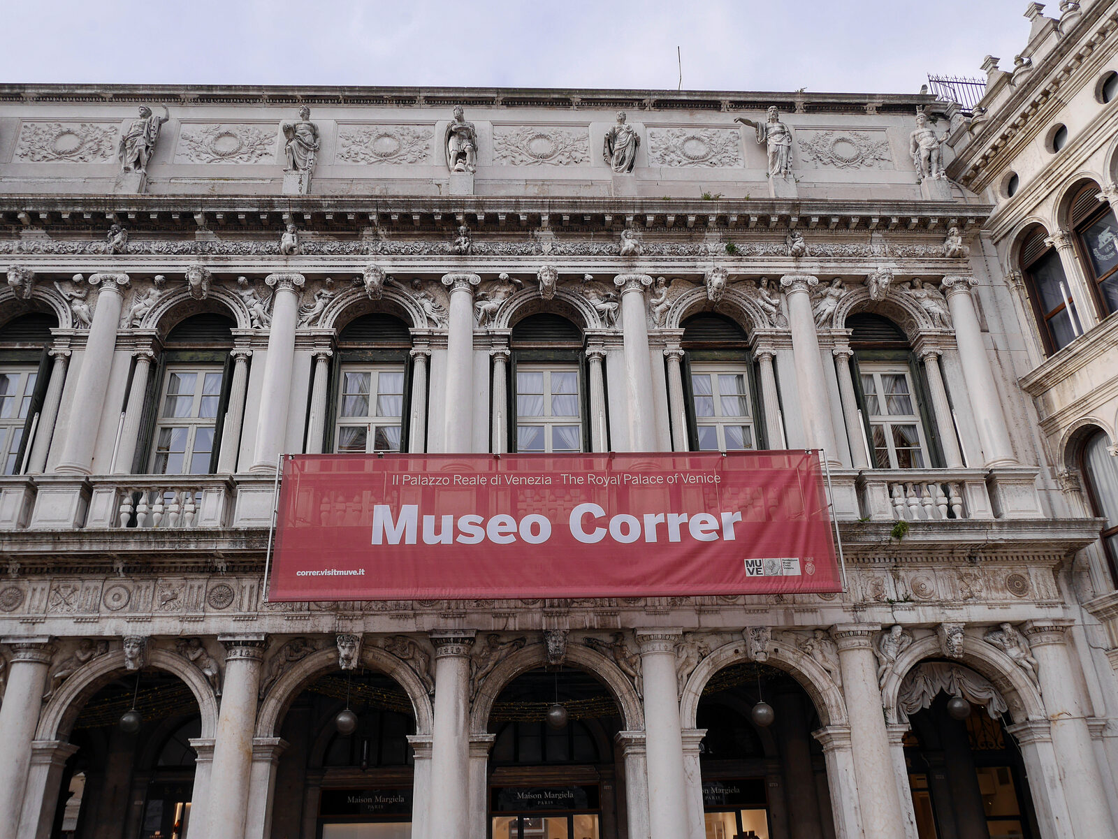 Museo Correr : The facade of the Napoleonic Wing facing Piazza San Marco