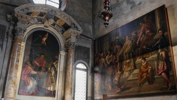 San Giacomo dall'Orio : Paintings on the left side of the nave