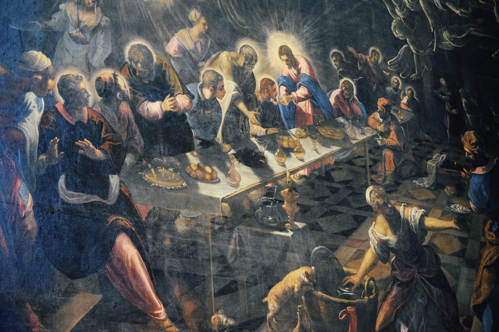 San Giorgio Maggiore : Another masterpiece by Tintoretto, 'The Last Supper', on the opposite wall of the presbytery.