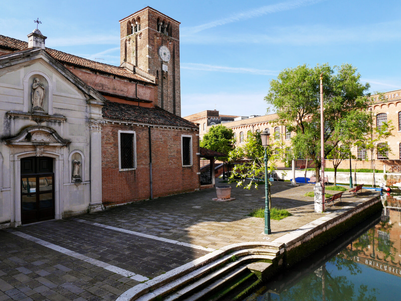 San Nicolo dei Mendicoli : A sturdy brick bell tower from the 1200s has stood watch over the charming square in front of the church for centuries
