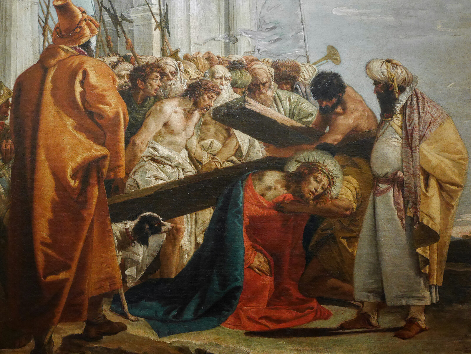 San Polo : Detail in one of the Stations: Christ falls the first time