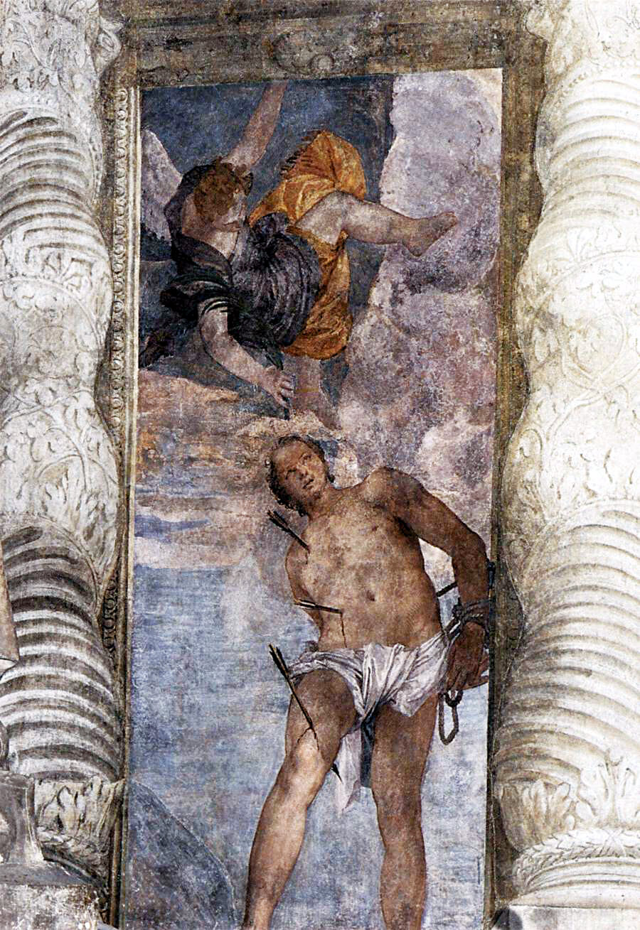 San Sebastiano : Various representations of Saint Sebastian can be found throughout the church's art