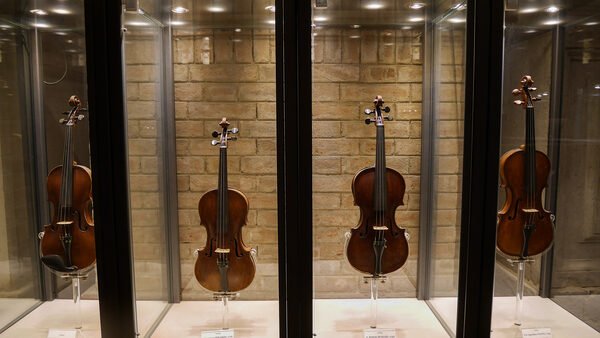 San Vidal : Various string instruments on display tease the full experience at the nearby Museo della Musica