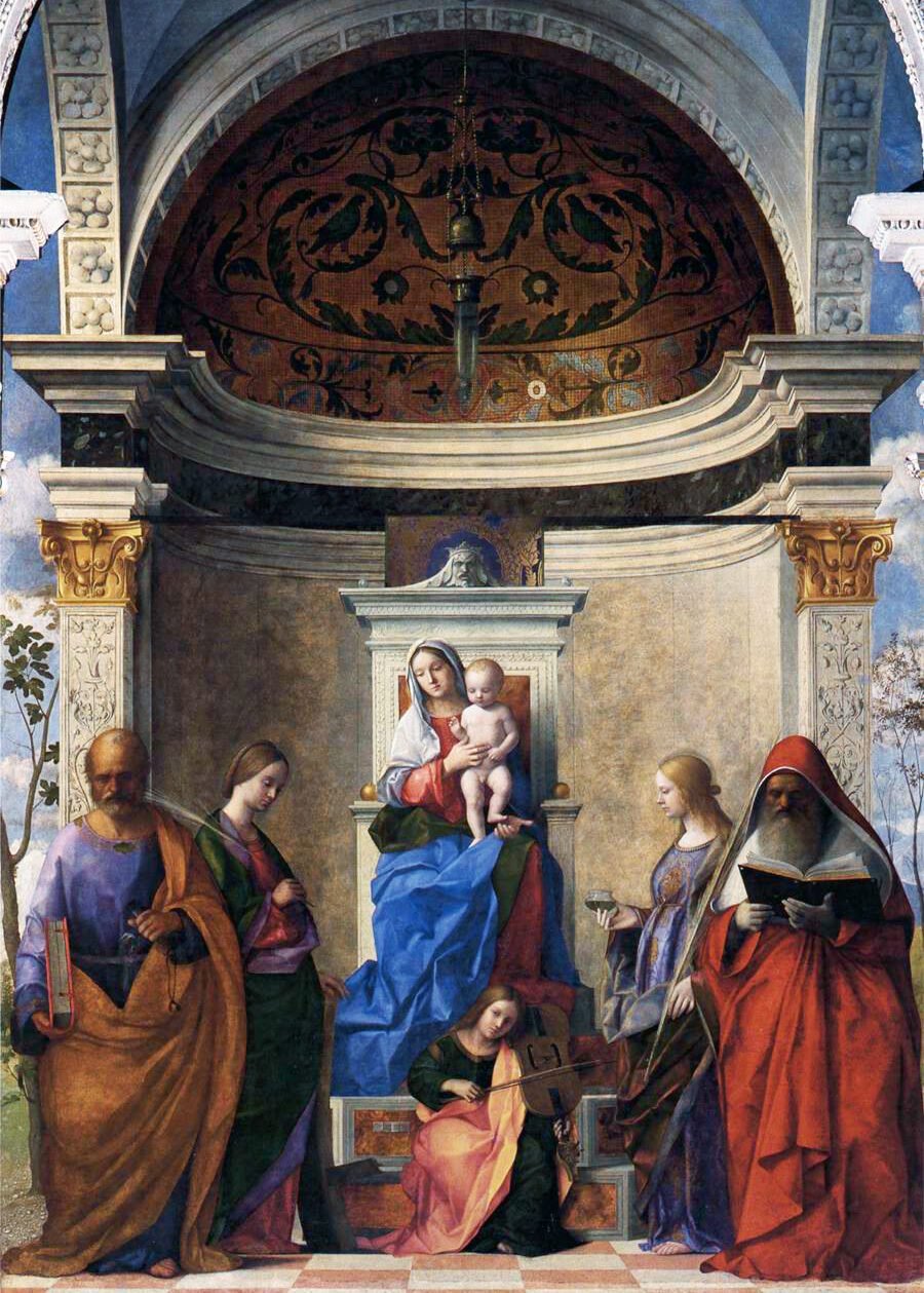 San Zaccaria : Giovanni Bellini's 'Virgin and Child with Four Saints' (1505) is akin to a radiant portal into another world