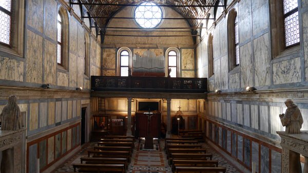 Santa Maria dei Miracoli : From the raised altar, looking towards the counterfacade