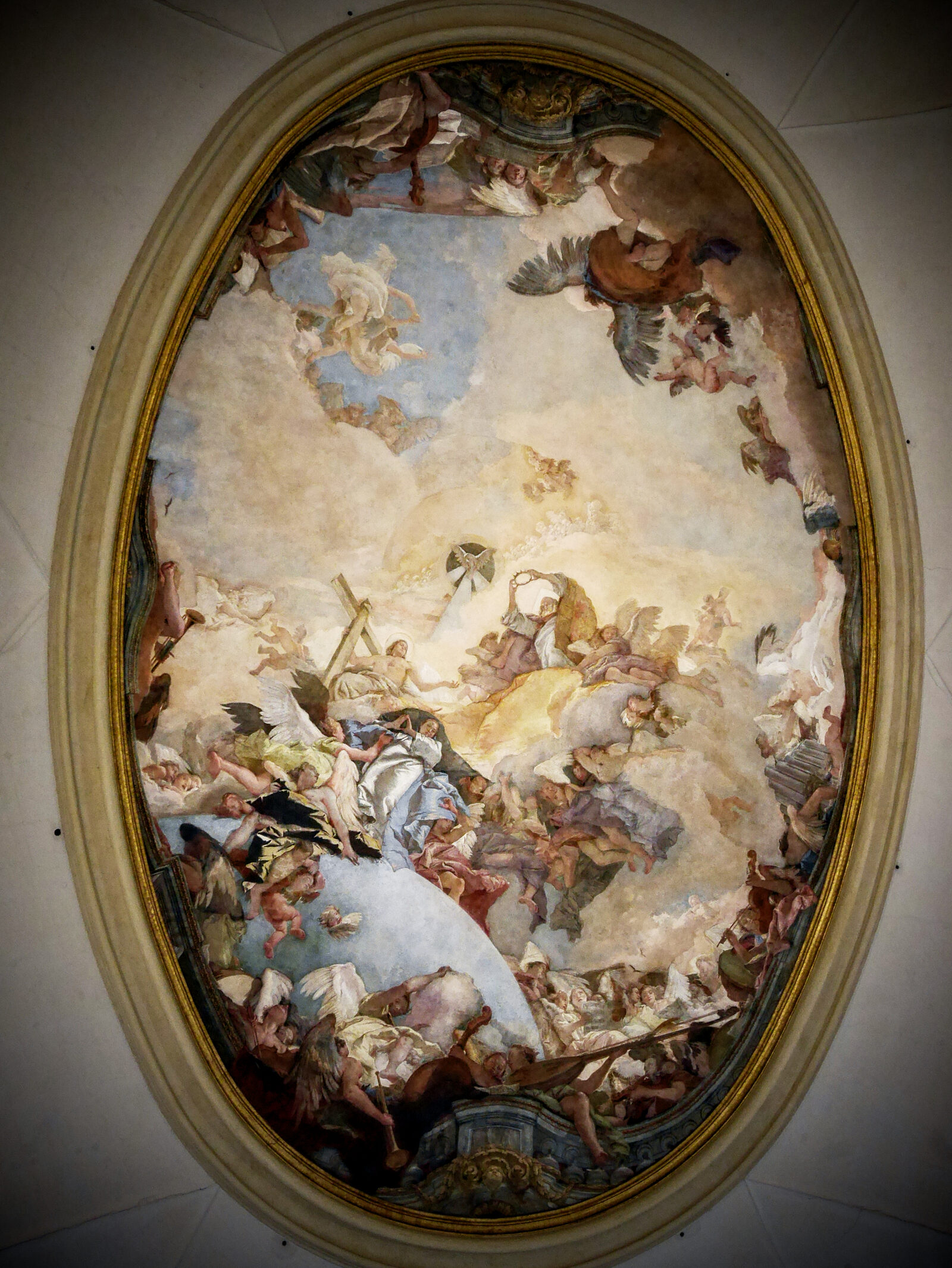 Vivaldi Church : Tiepolo's ceiling fresco portrays Strength, Peace and the triumph of Faith