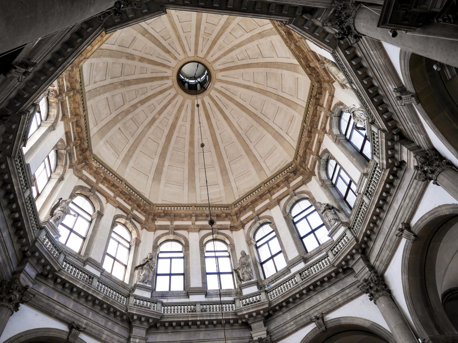Santa Maria della Salute : A glimpse inside the colossal dome, said to symbolize the Virgin’s crown