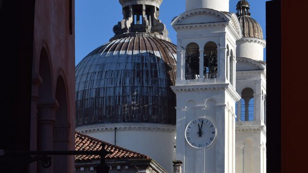 Santa Maria della Salute : The 2 white bell towers flanking the main dome