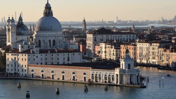 Santa Maria della Salute : Next to Punta della Dogana - as seen from the bell tower of San Giorgio Maggiore