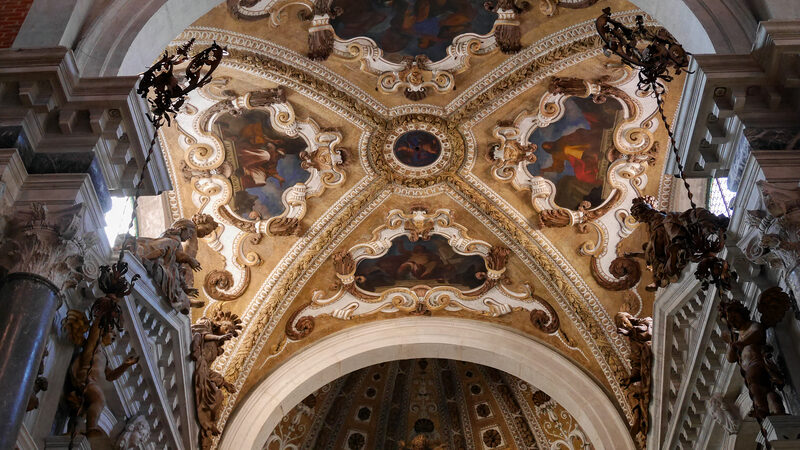 Santi Giovanni e Paolo : Ceiling decorations by Giambattista Lorenzetti