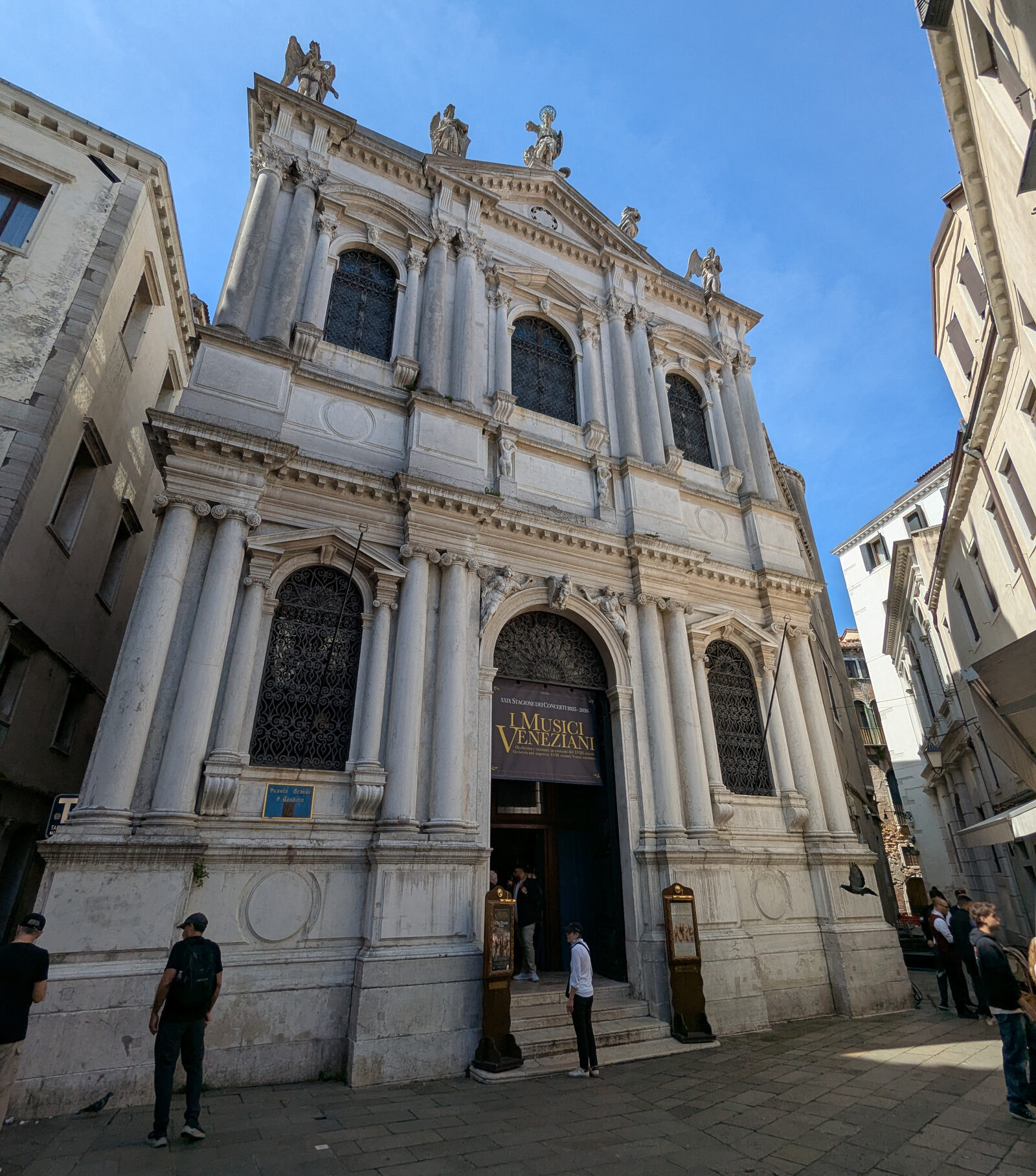Scuola Grande di San Teodoro : The striking facade, facing the campo named after the church San Salvador, was designed by Antonio Sardi in Baroque style