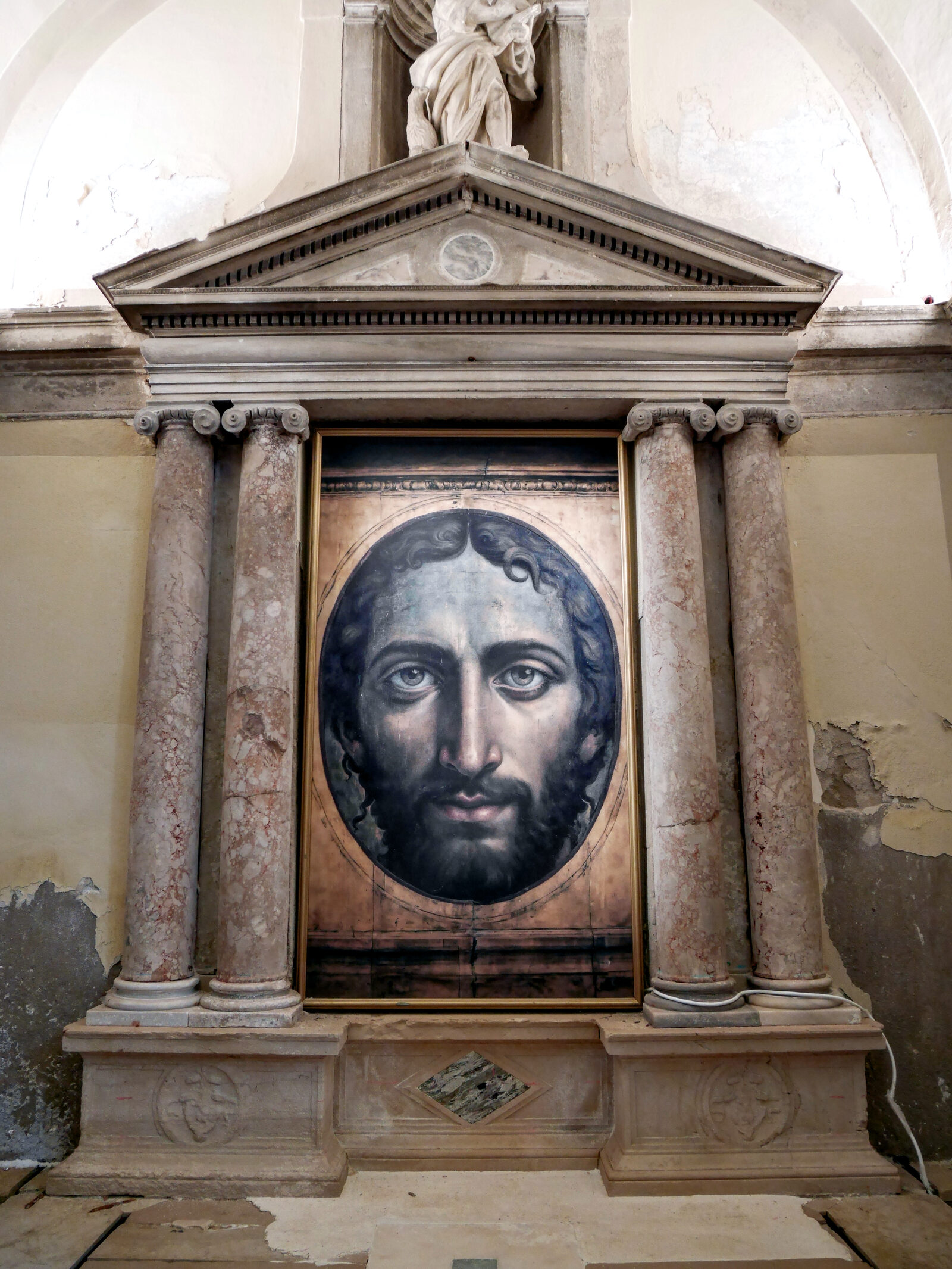 Scuola Grande San Giovanni : A particularly intriguing work is this AI-generated portrait of Christ by Dutch artist Bas Uterwijk, known by the pseudonym Ganbrood