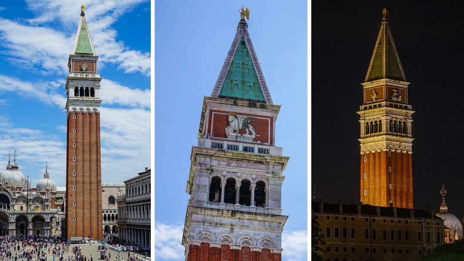 Campanile di San Marco : Il Campanile che svetta sui tetti di Venezia è uno spettacolo imponente da ogni angolo della città