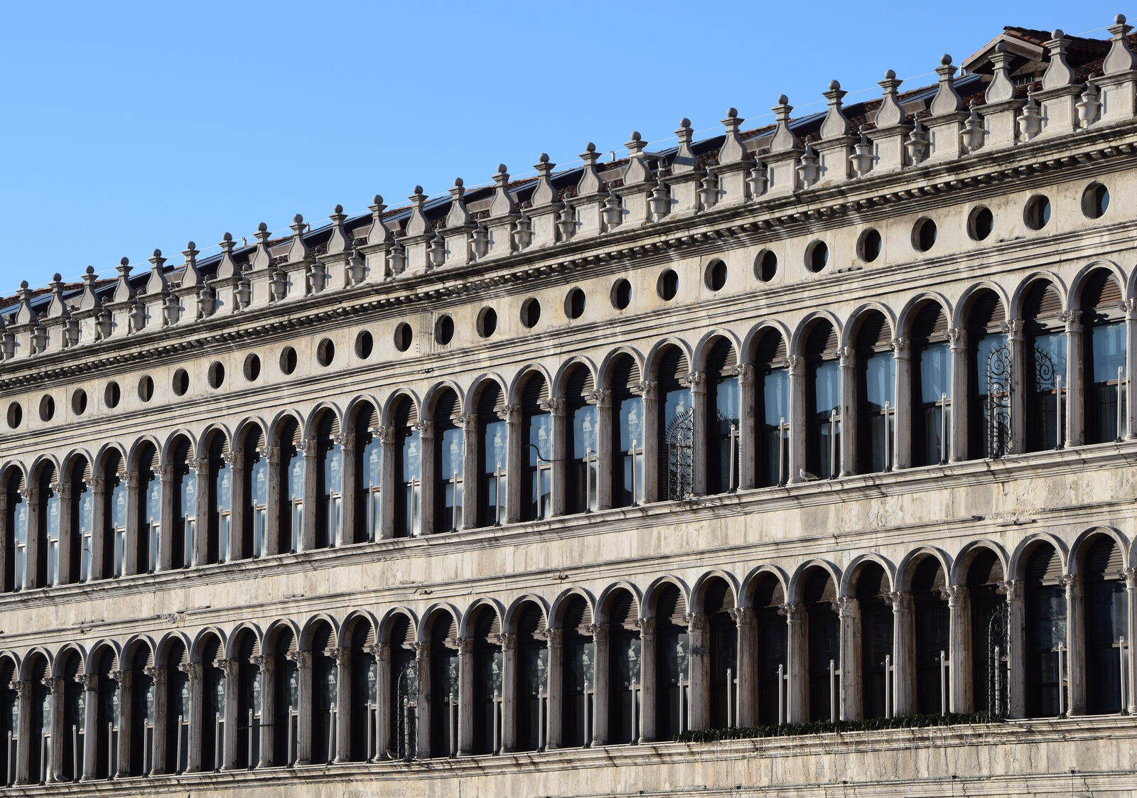 Piazza San Marco : The northern end features the classical facade of Venice's longest building, the Procuratie Vecchie