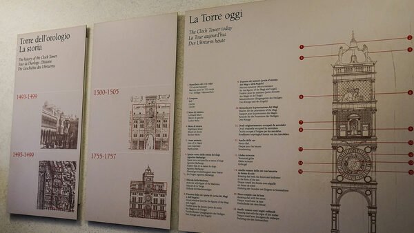 Torre dell'Orologio : The visit begins on the first floor with the history of the tower