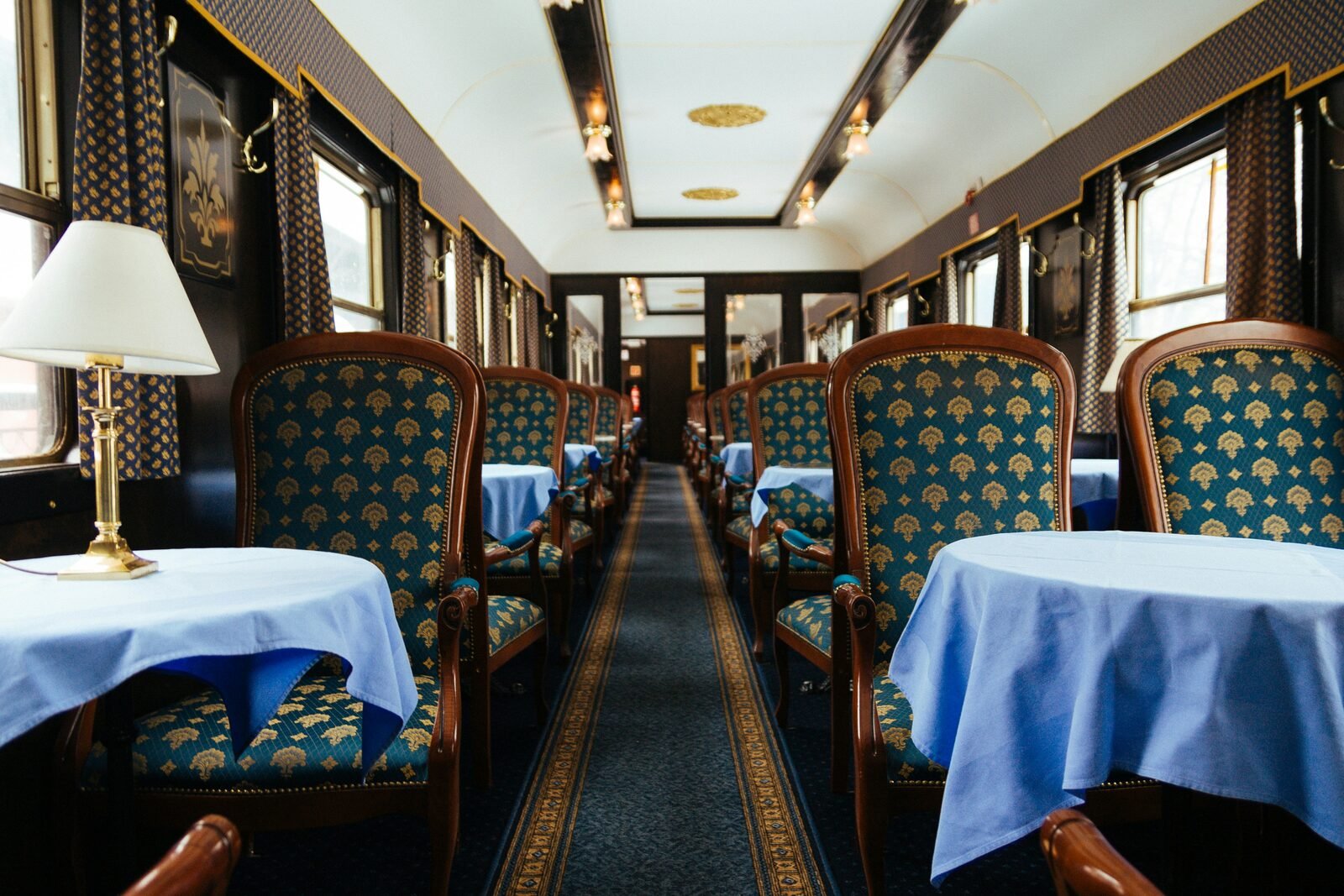 Train Station : The interior of the London-Venice Orient Express train