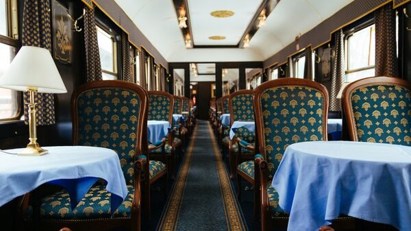 Train Station : The interior of the London-Venice Orient Express train